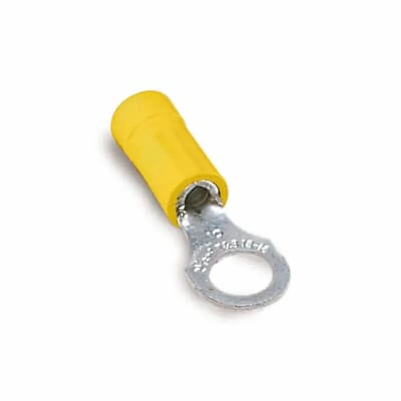 ABB - Installation Products KV10-10R-D - Insulated Vinyl Ring Terminal for Wire Range 12-10 Stud Size #10, Yellow, Package of 500