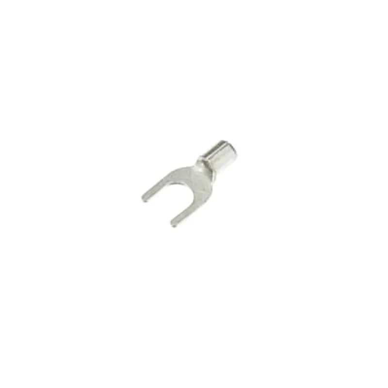 ABB - Installation Products K14-10F-M - Non-Insulated Fork Terminal Wire Connector - Wire Range 16-14 AWG, Bolt Hole #10, Wire Strip Length 1/4 Inch