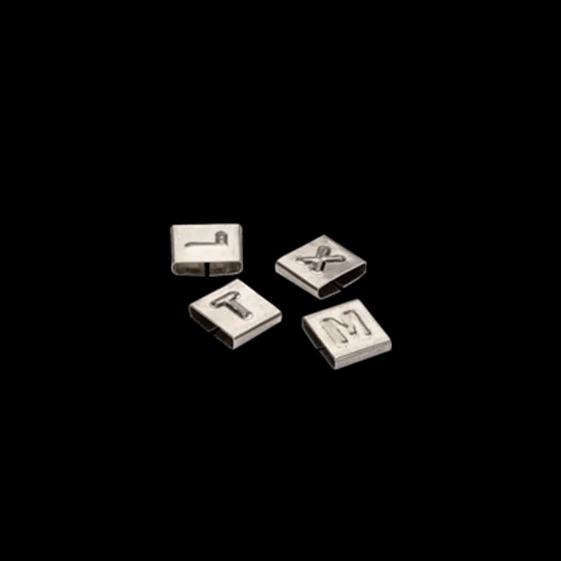 ABB - Installation Products ER013 - 316 Stainless Steel Cable Tie Identification Tag, Length of 11.30mm (0.445 Inches), Width of 9.52mm (0.375 Inches), Symbol: the Letter D