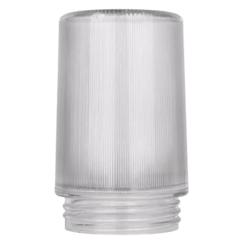 Rippled polycarbonate weatherproof lighting globe.