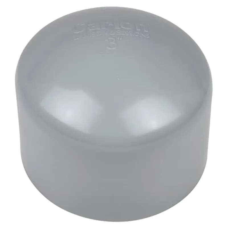 Pipe End Cap, Size 1/2 Inch, Material PVC, Color Gray, For use with Schedule 40 and 80 Conduit, Pack of 100