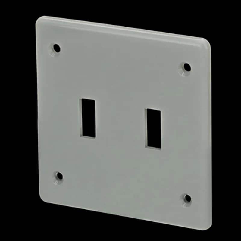 1-gang Double Switch Receptacle Box Cover - Gray