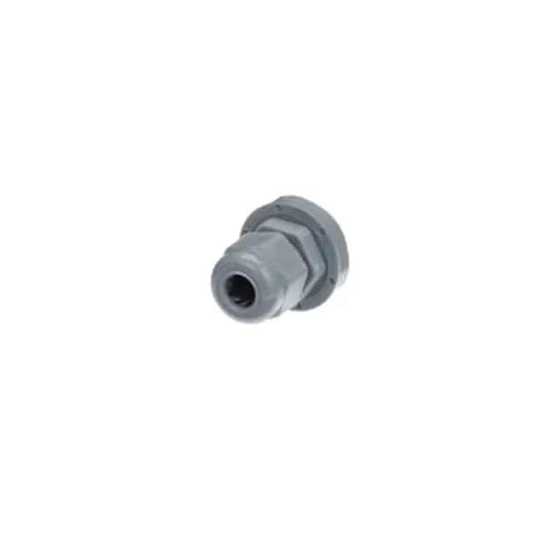 Cord Grip with NPT Threads, Locknut Included, NPT Thread Size 3/8 Inch, Cable Range 0.181 Inch/4.6mm to 0.312 Inch/7.9mm, Hole Clearance 0.670 Inch/17.0mm, Thread Length 0.53 Inch/13.5mm, IP68 Rating, Nylon, Gray