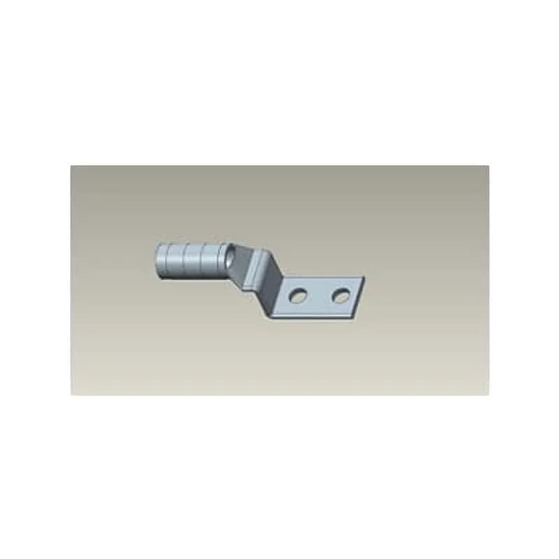 Copper Two-Hole Lug, Long Barrel - Top Stacking, Peep Hole, Max 35kV, Wire Size 350 kcmil, 3/8 Inch Bolt Size, 1 Inch Hole Spacing, Tin Plated, Die Code 71, Die Color Code Red