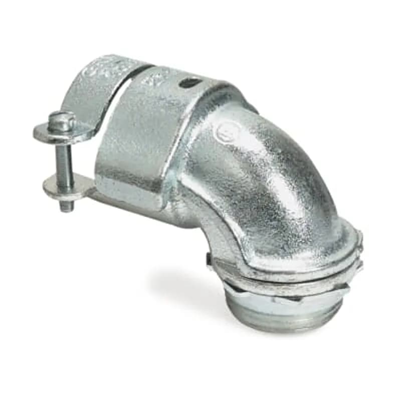 ABB - Installation Products 282-TB - Squeeze Connector, 90 Degree Bend, Trade Size 2-1/2 Inch, Knockout Size 2-1/2 Inch, Cable Range 2.520 to 3.100 Inch, Malleable Iron