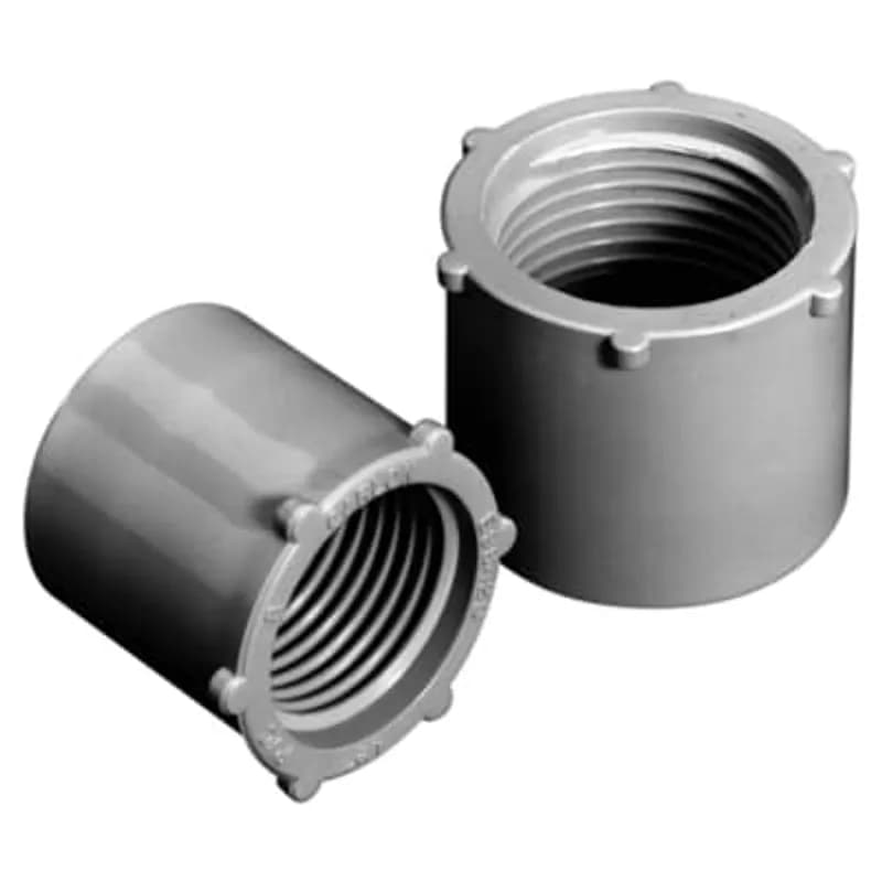 Threaded Adapter, Size 1/2 Inch, Material PVC, Color Gray, For use with Schedule 40 and 80 Conduit
