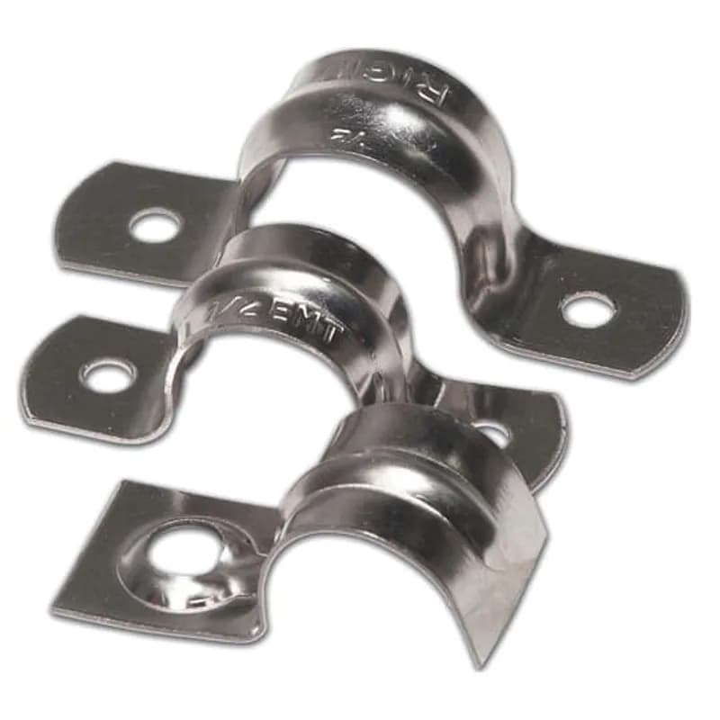 One Hole Snap Strap, Conduit Size 3/4 Inch, Length 1.96 Inches, Width 0.62 Inches, Material Stainless Steel, For use with EMT Conduit