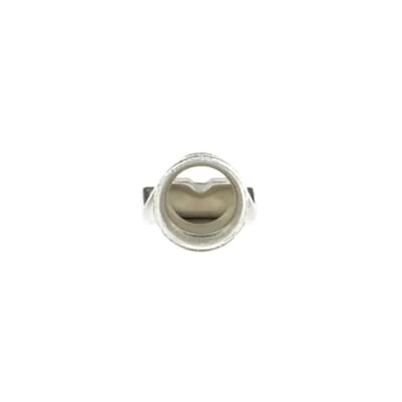 Copper One-Hole Lug, Standard Barrel - Bell Shaped End, Peep Hole, Max 35kV, Wire Size 2/0 AWG, 3/8 Inch Bolt Size, Tin Plated, Die Code 45, Die Color Code Black