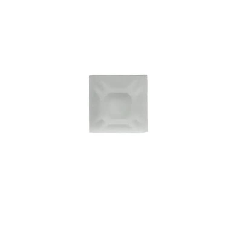 Cable Tie Mounting Base, Natural Nylon 6.6 for Temperatures up to 70 Degrees Celsius (158 F), Length of 18.79mm (0.74 Inches), Width of 18.79mm (0.74 Inches), Height of 5.08mm (0.20 Inches), Mechanical Strength 40 Newtons (9 Pounds), Hole Size #4, Synthetic Rubber Adhesive Mounting Method, 100 Pack