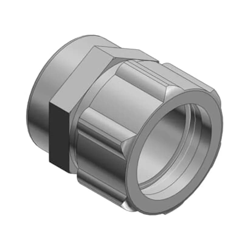 ABB - Installation Products LTA05016 - 1/2 Inch Steel Liquidtight Adapter, Thread Size 7/8 Inch-20 UNEF-2B, Rigid Conduit to Metric