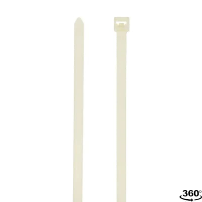 Extra Heavy Duty Cable Tie, Natural Polyamide (Nylon 6.6) for Temperatures up to 85 Degrees Celsius (185 F) for Indoor Applications, UL/EN/CSA62275 Type 2/21S Rated for AH-2 Plenum and as a Flexible Cable and Conduit Support, Length of 1208.17mm (47.566 Inches), Width of 8.76mm (0.345 Inches), Thickness of 2.15mm (0.085 Inches), Tensile Strength Rating of 778 Newtons (175 Pounds)
