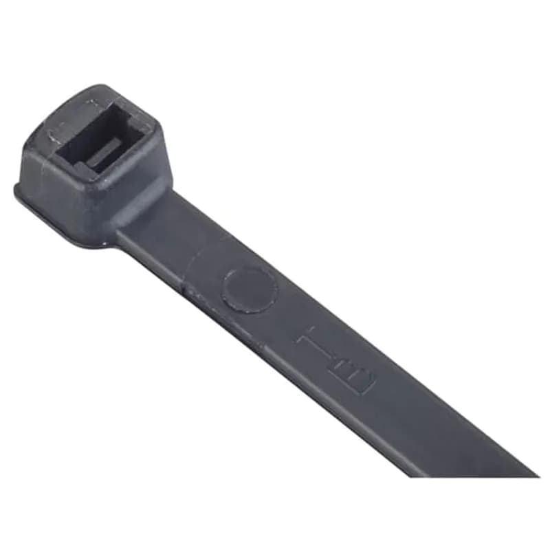 Cable Tie, Black Polyamide (Nylon 6.6) for Temperatures up to 105 Degrees Celsius (220 F), Weather and Ultraviolet Resistant for Indoor and Outdoor Applications, UL/EN/CSA62275 Type 2/21S Rated for AH-2 Plenum and as a Flexible Cable and Conduit Support, Length of 381mm (15 Inches), Width of 7.7mm (0.3 Inch), Thickness of 1.8mm (0.07 Inch), Tensile Strength Rating of 534 Newtons (120 Pounds), 100 Pack