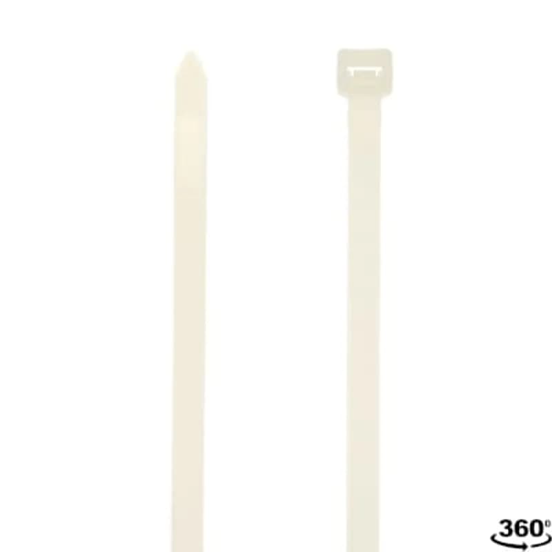 Heavy Duty Cable Tie, Natural Polyamide (Nylon 6.6) for Temperatures up to 85 Degrees Celsius (185 F) for Indoor Applications, Length of 706mm (27.8 Inches), Width of 7.6mm (0.3 Inch), Thickness of 2mm (0.08 Inch), Tensile Strength Rating of 534 Newtons (120 Pounds)