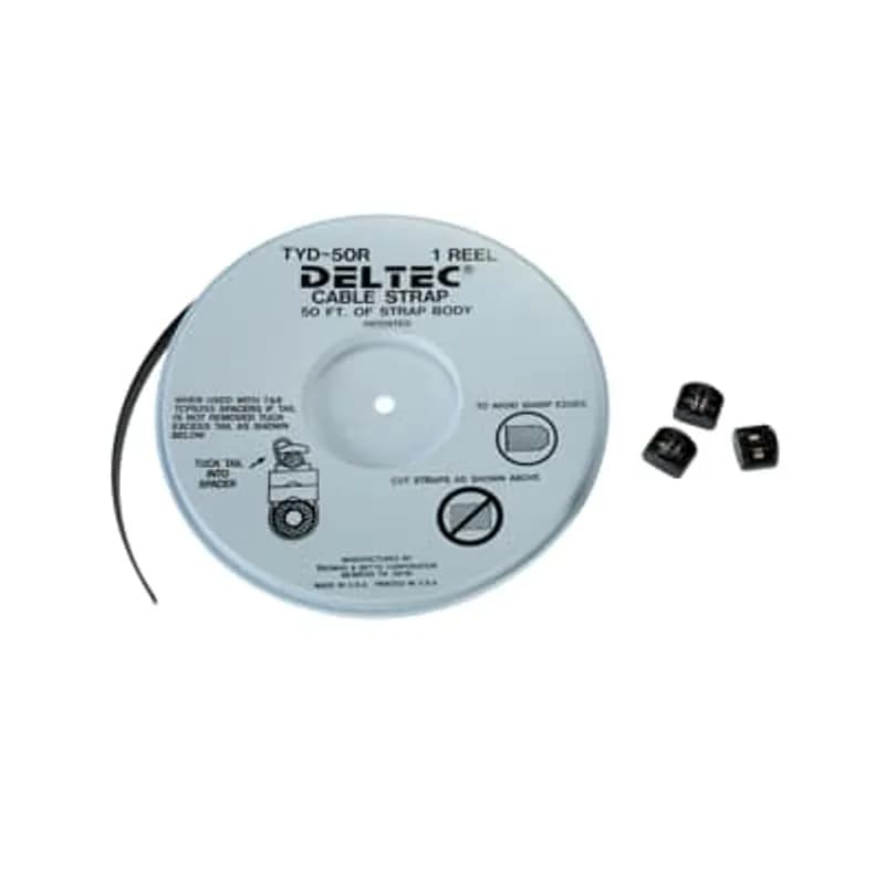 ABB - Installation Products CSS-10K - Deltec Cable Tie Kit Containing Ten 15.2m (49.87 Foot) Reel of Weather and Ultraviolet Resistant Black Acetal Strap and 300 Locking Heads