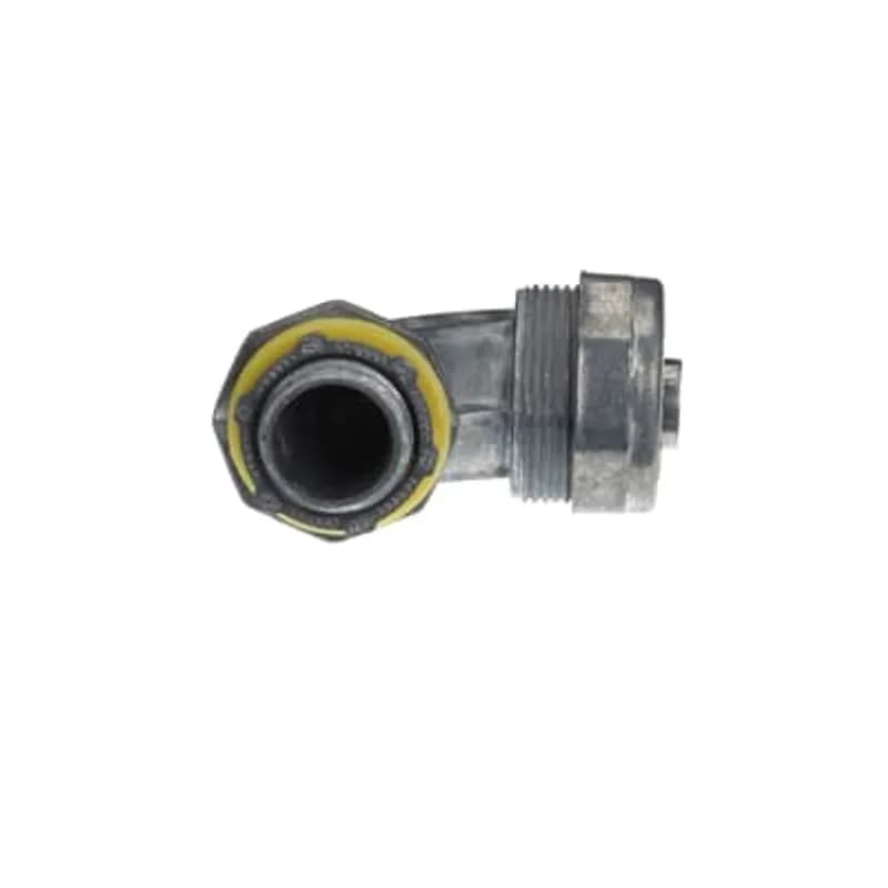 ABB - Installation Products CI6703 - Fitting, 90 Degree Liquidtight, Trade Size 3/8 Inch, Knockout Size 1/2 Inch, Length 2.53 Inches, Width 2.11 Inches, Thread Length 0.53 Inch, Zinc Alloy
