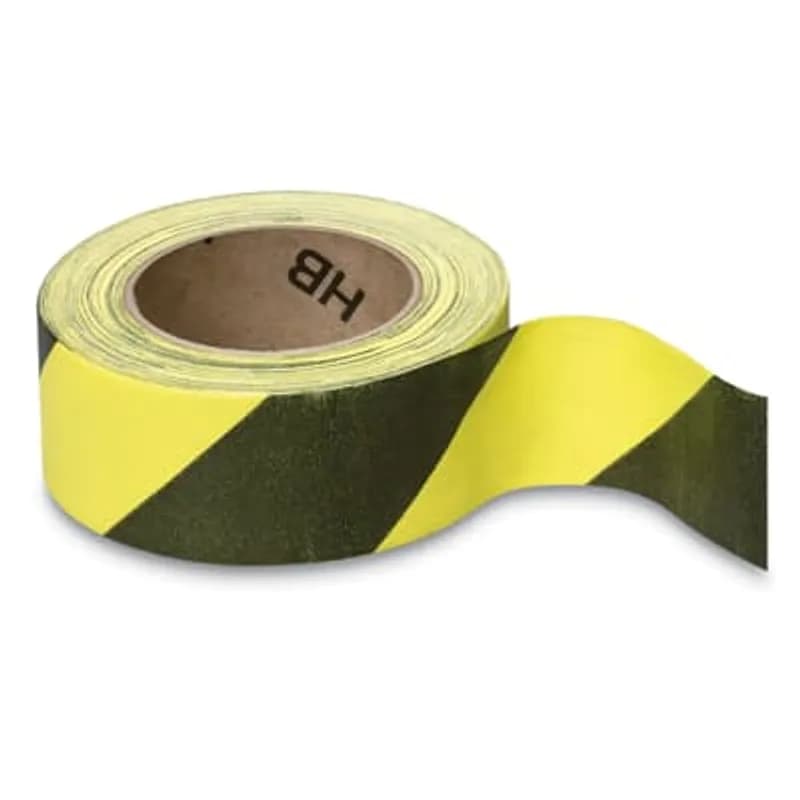 ABB - Installation Products AZ-1100 - Self-Sticking Vinyl Cloth Tape, Black & Yellow Stripe, No Legend, 2 inch width, 30 Yards per roll
