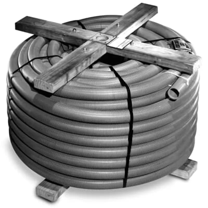 2 Inch P and C Flex Gray Non-Metallic Corrugated Flexible Conduit On Edge Brace Reel, Length - 1100 Feet