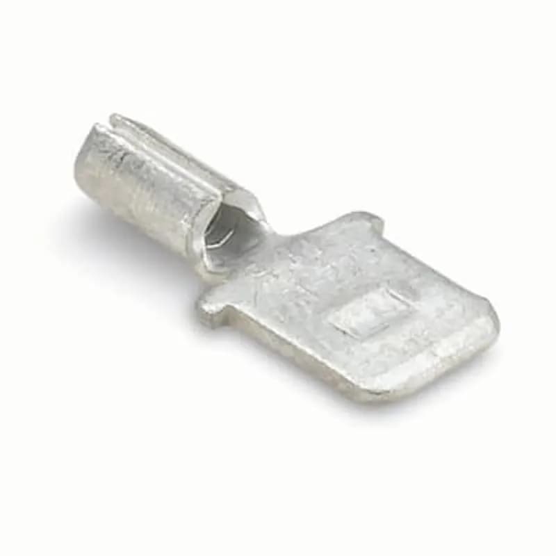 Non-Insulated Male Tab, Length .68 Inches, Tab Size .250x.032, Wire Range #22-#18 AWG, Brass, Tin Plated, 1,000 Pack