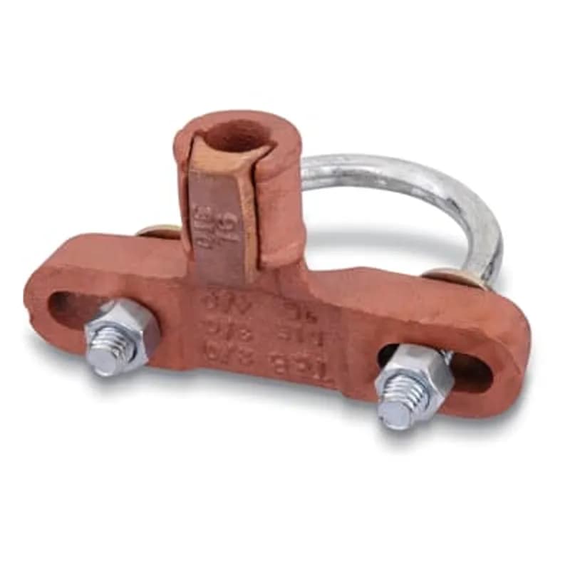 ABB - Installation Products FG2040R2 - E-Z-Ground Ground Clamp Copper Compression Connector for Cable Range 2/0 - 3/0 - 4/0, Steel & Al. Line Post Range 2