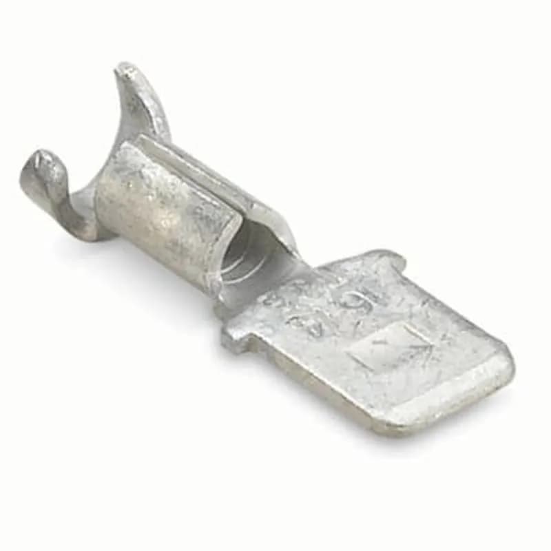 Non-Insulated Male Tab Grip, Length .87 Inches, Tab Size .250x.032, Wire Range #22-#18 AWG, Copper, Tin Plated