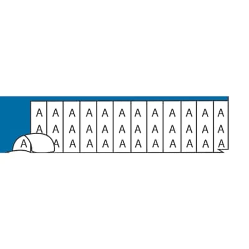ABB - Installation Products WCAS - Wire Marker Cards - Vinyl Cloth, Solid Letters, Legend A. 1-1/2 inch. Package of 25 Cards.