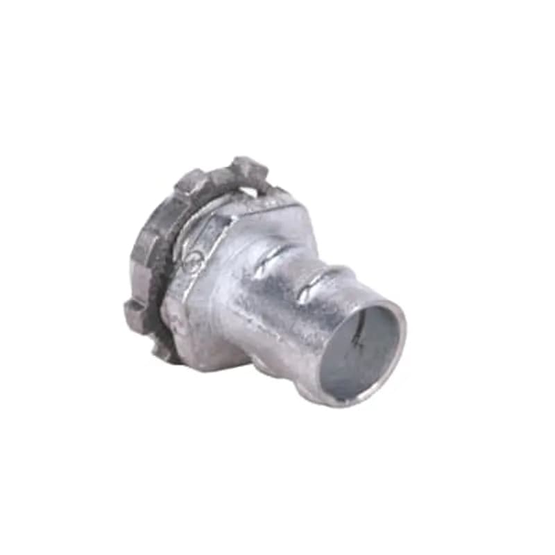 Connector, Screw-In, Size 1/2 Inch, Length 1.38 Inch, Width 0.92 Inch, Die Cast Zinc, Bag of 5