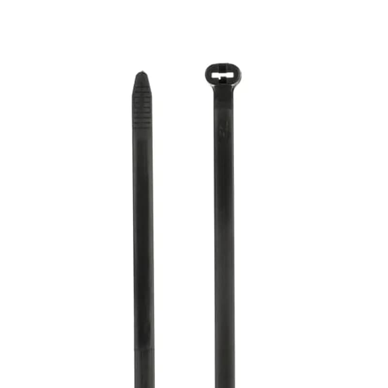 Cable Tie, Black Polyamide (Nylon 6.6) for Temperatures up to 105 Degrees Celsius (220 F), Weather and Ultraviolet Resistant for Indoor and Outdoor Applications, UL/EN/CSA62275 Type 2/21S Rated for AH-2 Plenum and as a Flexible Cable and Conduit Support, Length of 889mm (35.0 Inches), Width of 8.13mm (0.32 Inches), Thickness of 1.7mm (0.07 Inches), Tensile Strength Rating of 780 Newtons (175 pounds)