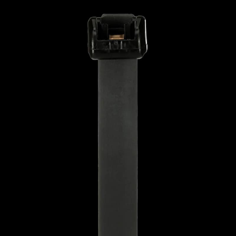 ABB - Installation Products TYD5135M - Deltec Cable Tie with Double-Locking Head, Black Acetal for Temperatures up to 85 Degrees Celsius (185 F), Weather and Ultraviolet Resistant, Length of 342.9mm (13.5 Inch), Width of 12.7mm (0.5 Inch), Thickness of 1.52mm (0.06 Inches), Tensile Strength Rating of 1112 Newtons (250 Pounds), 25 Pack