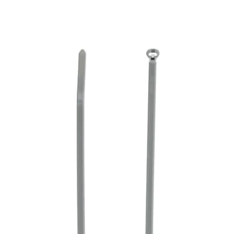 Cable Tie, Gray Polyamide (Nylon 6.6) for Temperatures up to 85 Degrees Celsius (185 F) for Indoor Applications, UL/EN/CSA62275 Type 2/21 Rated for AH-2 Plenum, Length of 277mm (10.9 Inches), Width of 3.6mm (0.14 Inches), Thickness of 1mm (0.04 Inch), Tensile Strength Rating of 134 Newtons (30 Pounds), Bulk Pack