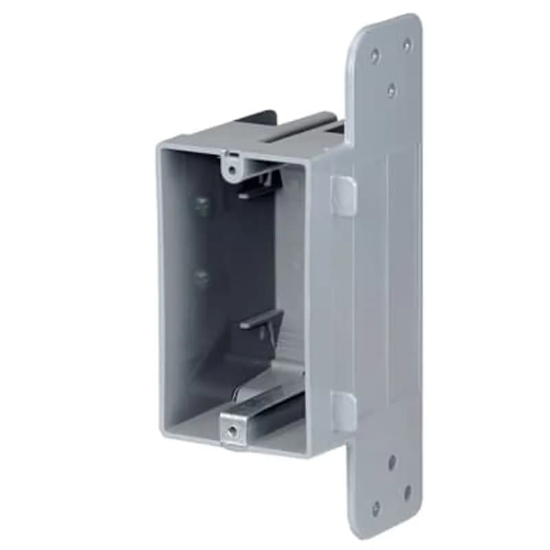 ABB - Installation Products WSW - One-Gang Device Box, Volume 18 Cubic Inches, Length 3-3/4 Inches, Width 2-1/4 Inches, Depth 2-1/4 Inches, Color Gray, Material Non-Metallic, Cable Entries 4