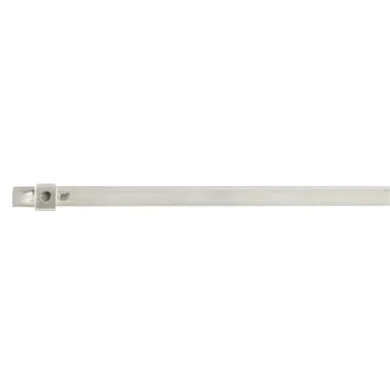 Dual-Lock 316 Stainless Steel Cable Tie, Temperature Rating of 538 Celsius (1000 F), Length of 254mm (10 Inches), Width of 6.35mm (0.25 Inch), Thickness of 0.381mm (0.015 Inch), Tensile Strength Rating of 889.6 Newtons (200 Pounds)