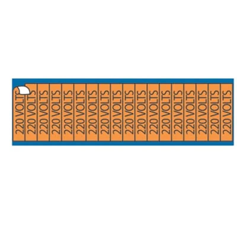Conduit and Voltage Marker Cards - Vinyl, , Legend 380 VOLTS, Character height 5/16 inches.
