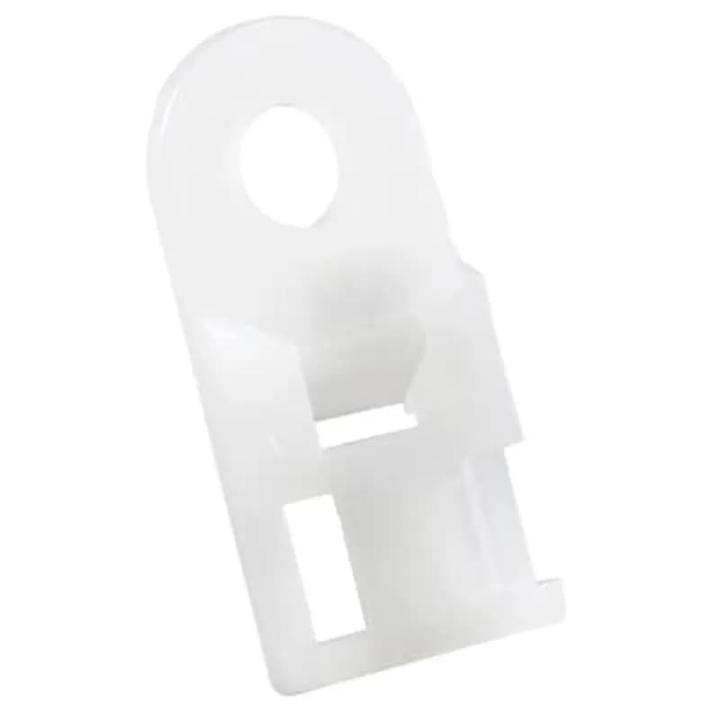 Two-Way Mounting Base, Black Nylon 6.6 for Temperatures up to 85 Degrees Celsius (185 F), Length of 22.48mm (0.885 Inches), Width of 10.16mmn (0.40 Inches), Height of 3.8mm (0.15 Inches), Screw Mounting Method, #8 Hex Head Screw, Mounting Hole Diameter of 4.3mm (0.17 Inches)