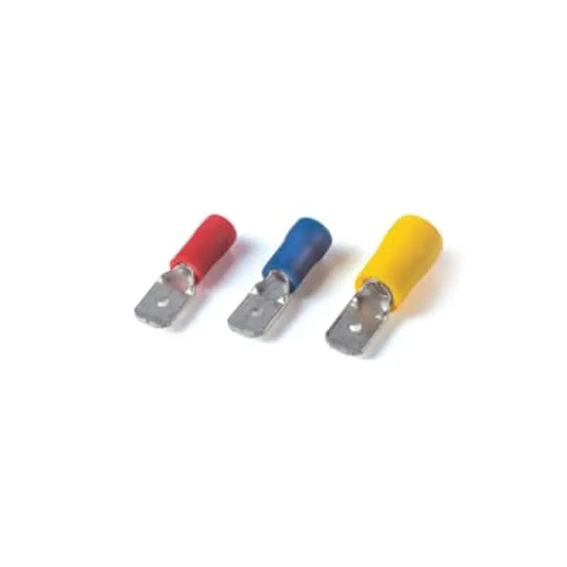 Insulated Vinyl Male - 250 Series Disconnects for Wire Range 22-16, Red, Canister