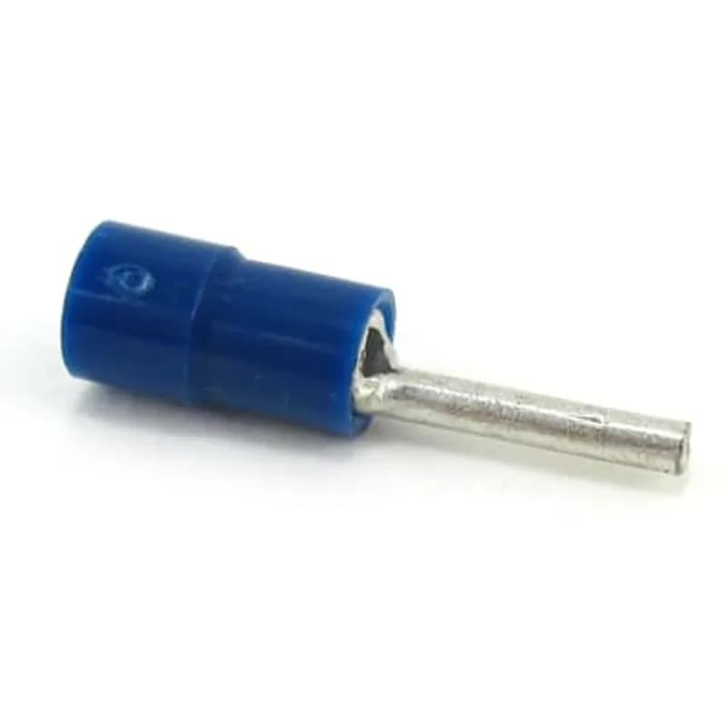 ABB - Installation Products TV14-12PT-XV - Insulated Vinyl Pin Terminals for Wire Range 16-14, Blue, Canister