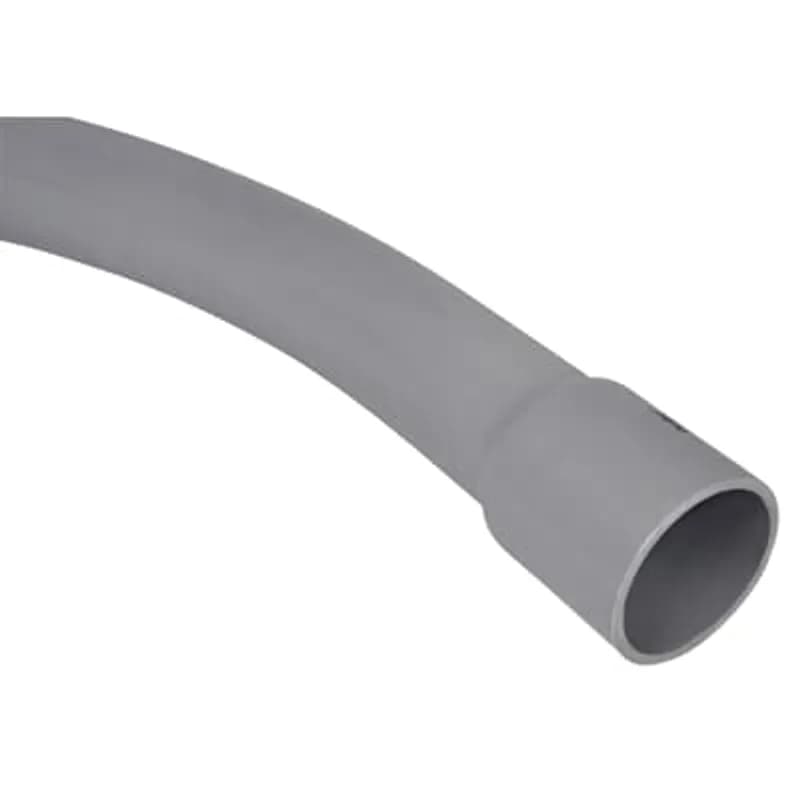 Schedule 40 Elbow, Size 4 Inches, Bend Radius Standard, Bend Angle 22-1/2 Degrees, Material PVC, Belled End