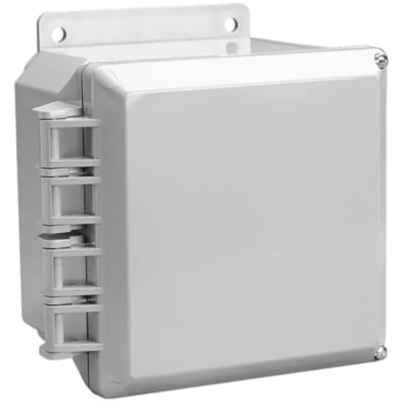 ABB - Installation Products NJ10106 - Circuit Safe Polycarbonate NEMA Enclosure Assembly with external-hinge opaque cover, 10 Inches x 10 Inches x 6 Inches
