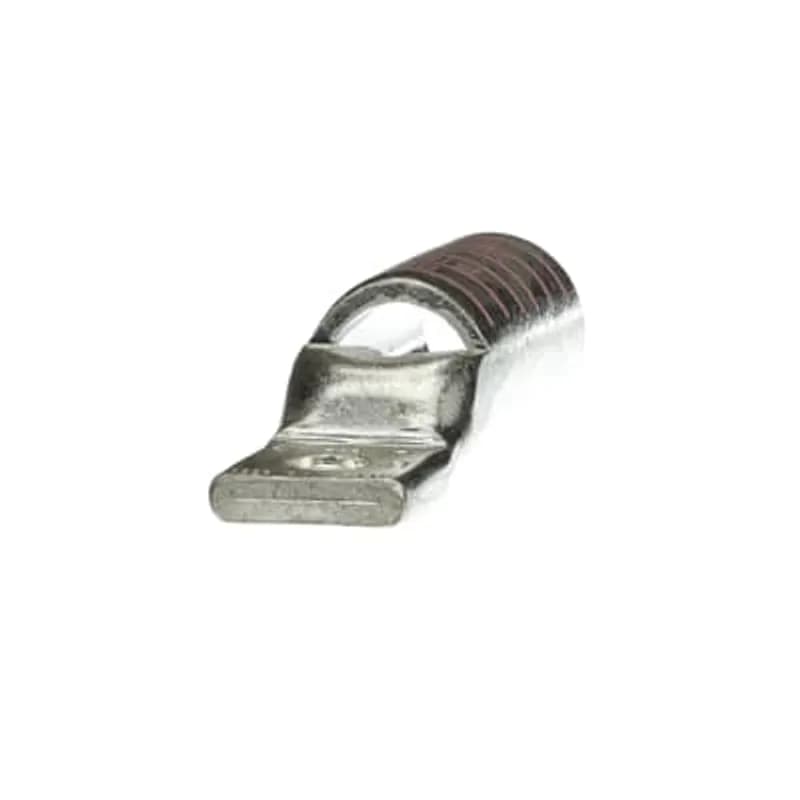 Copper One-Hole Lug, Long Barrel - Narrow Tongue, Max 35kV, Wire Size 535kcmil, 1/2 Inch Bolt Size, Tin Plated, Die Code 99H, Die Color Code Pink