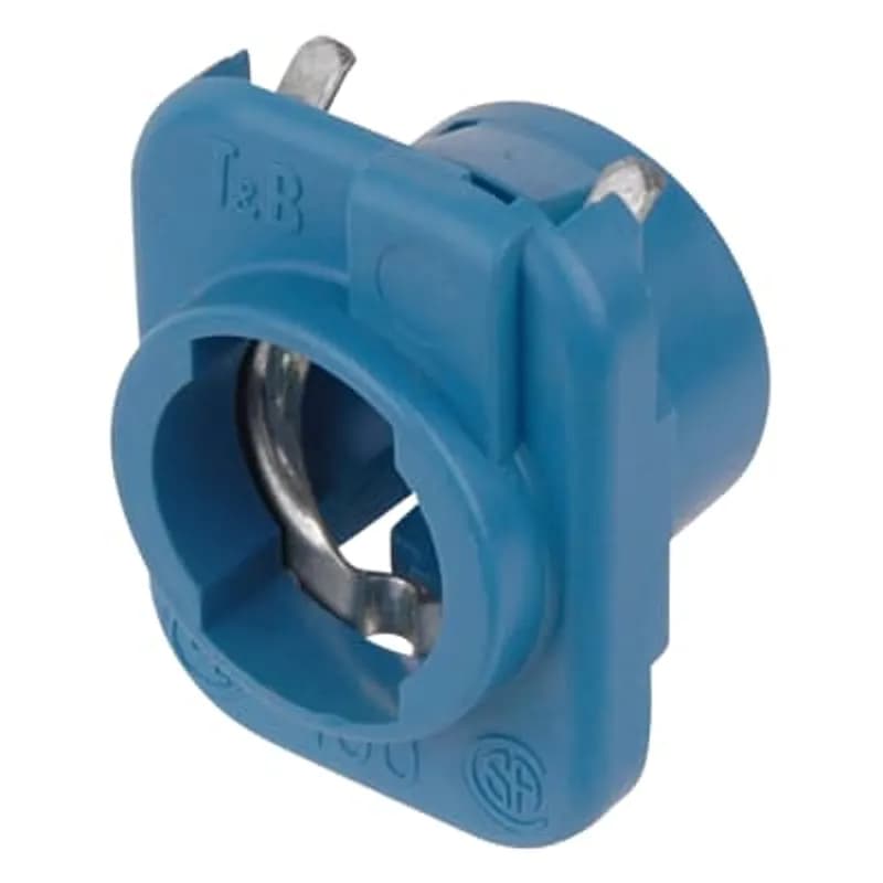 Connector, Snap In, Conduit Size 3/8 Inch, Knockout Size 1/2 Inch, Thermoplastic with Steel Insert, For use with Flexible Metal Conduit