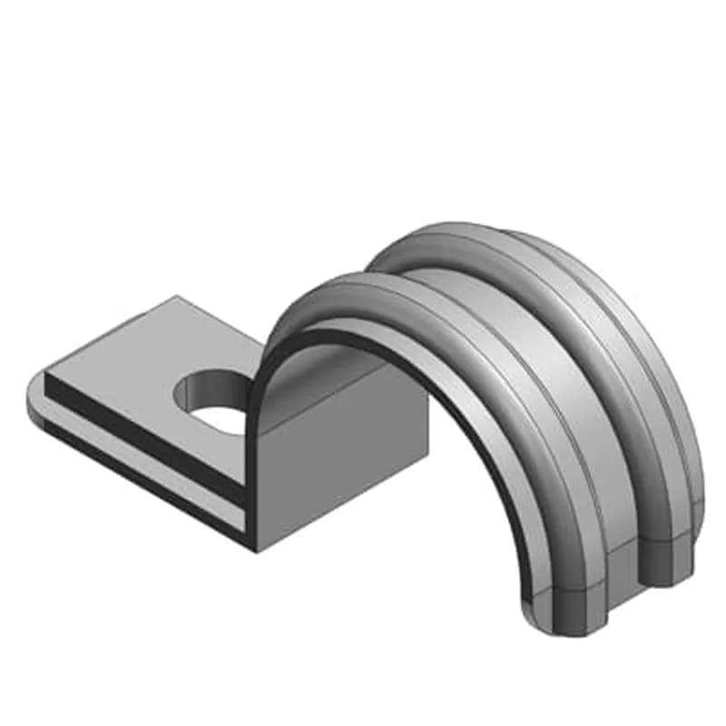 ABB - Installation Products 4164 - 2 Inch Pipe Strap, Steel, 1 Hole for Use with EMT Conduit