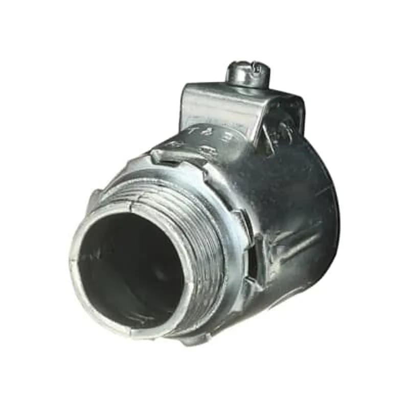 ABB - Installation Products 304 - Metal-Clad and Armored Cable Fitting, Straight, Trade Size 3/4 Inch, Knockout Size 3/4 Inch, Cable Range 0.906 to 1.093 Inch, Malleable Iron with Zinc Plating