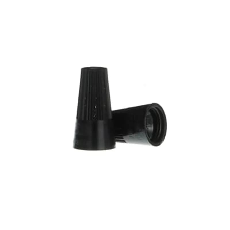 ABB - Installation Products 30BP - Twist-on Wire Connector, Black, high temperature wire connector wire range #22-#14. Made of rugged, thermoplastic polymer material 150 Degree C (302 Degree F) rated. Approved for circuit and fixture type connections up to 300 V only. For copper conductor only. Package of 1000 pieces.