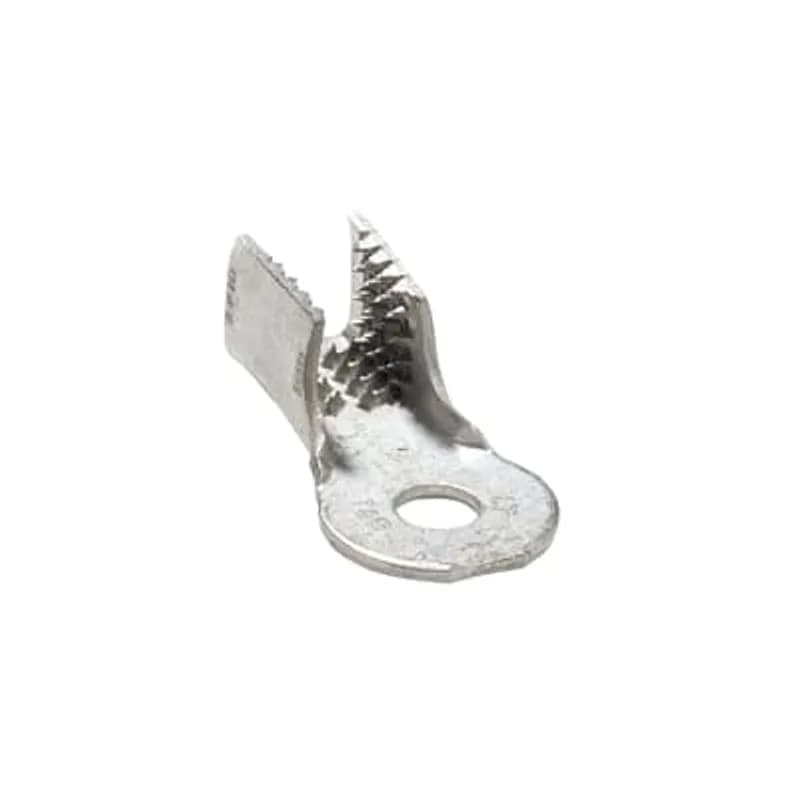 ABB - Installation Products 210214-3 - Insulation Piercing Magnet Wire Ring Terminal, Length 1.41 Inches, Width .69 Inches, Length of Teeth .56 Inches, Width of Teeth .38 Inches, Stud Size 3/8 Inch, Wire Range #14 AWG - #10 AWG 4,110 Circular Mil Area - 20,760 Circular Mil Area, Copper Alloy, Tin Plated