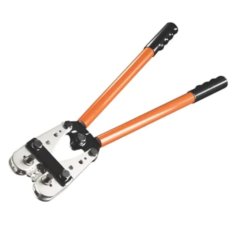 ABB - Installation Products TBM840 - Crimping Tool - Connector Range #8 - 4/0 AWG Copper Lugs and Splices, Convenient Rotating Color-Coded Dies