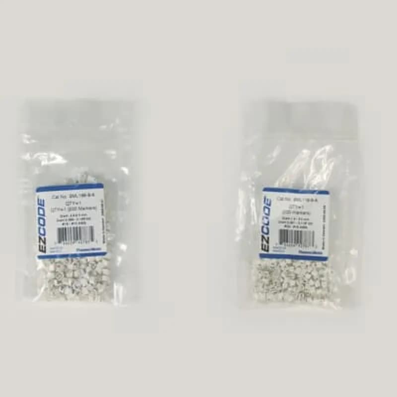 SML Series Vinyl Sleeve Marker 200 in a Bag - Closed Spring-Action, Recommended Wire Diameter .059 - .197 inches, Wire Range 16-10AWG, Color White, Legend V, Packaging Loose Bag