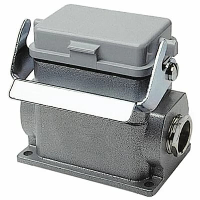 Single lever locking base with cover, 6 contacts with ground connection, NPT entry - 1 Inch x 1/2 Inch