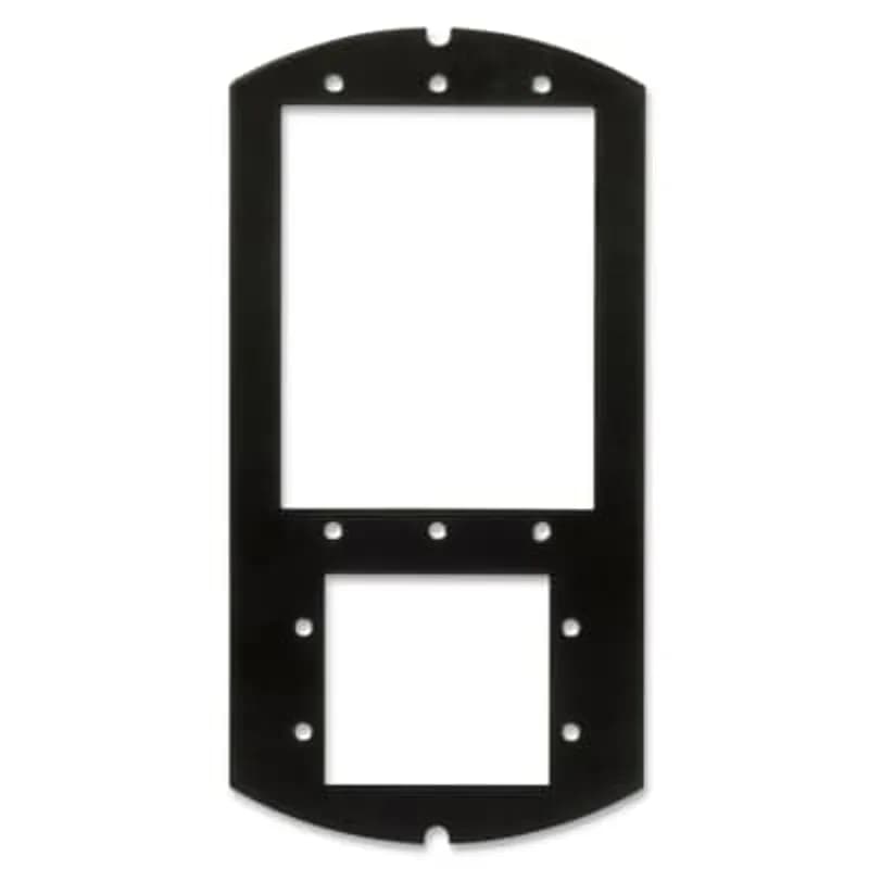 AV Plate, 3 AAP Plates and 2 MAAP Plates, Black Polycarbonate, For Flush Service Round Floor Box, 140 Cubic Inches, Opening Diameter 5-31/32 Inches, Base Diameter 8-1/8 Inches, Depth 6 Inches, 1 Inch and 1-1/2 Inch Conduit Hubs, Non-Metallic, Minimum Concrete Depth Flush 4 Inches Furniture Feed 3-1/2 Inches