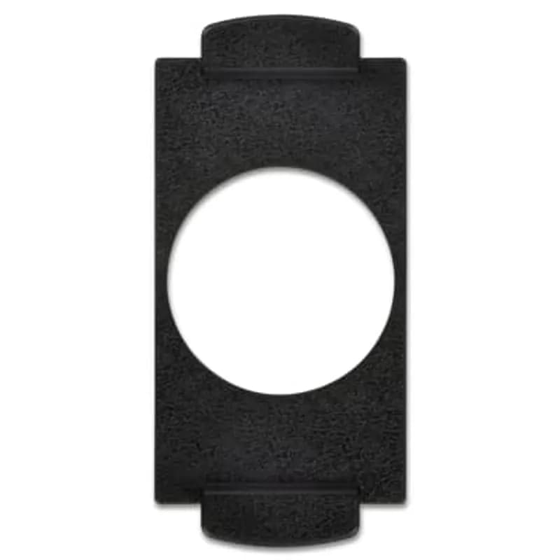 ABB - Installation Products 68-HP-DPC-R - Center Device Plate, Single Round Receptacle with 1-5/8 Inch Opening, Black Polycarbonate, For Flush Service Round Floor Box, 140 Cubic Inches, Opening Diameter 5-31/32 Inches, Base Diameter 8-1/8 Inches, Depth 6 Inches, 1 Inch and 1-1/2 Inch Conduit Hubs, Non-Metallic, Minimum Concrete Depth Flush 4 Inches Furniture Feed 3-1/2 Inches