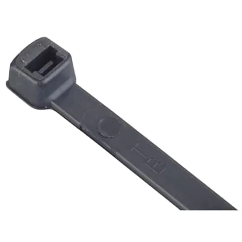 ABB - Installation Products TY150-18X - Cable Tie, Black Polyamide (Nylon 6.6) for Temperatures up to 85 Degrees Celsius (1858 F), Weather and Ultraviolet Resistant for Indoor or Outdoor Applications, Length of 162mm (6.38 Inches), Width of 2.5mm (0.10 Inches), Thickness of 1.2mm (0.05 Inches), Tensile Strength Rating of 80 Newtons (18 Pounds)