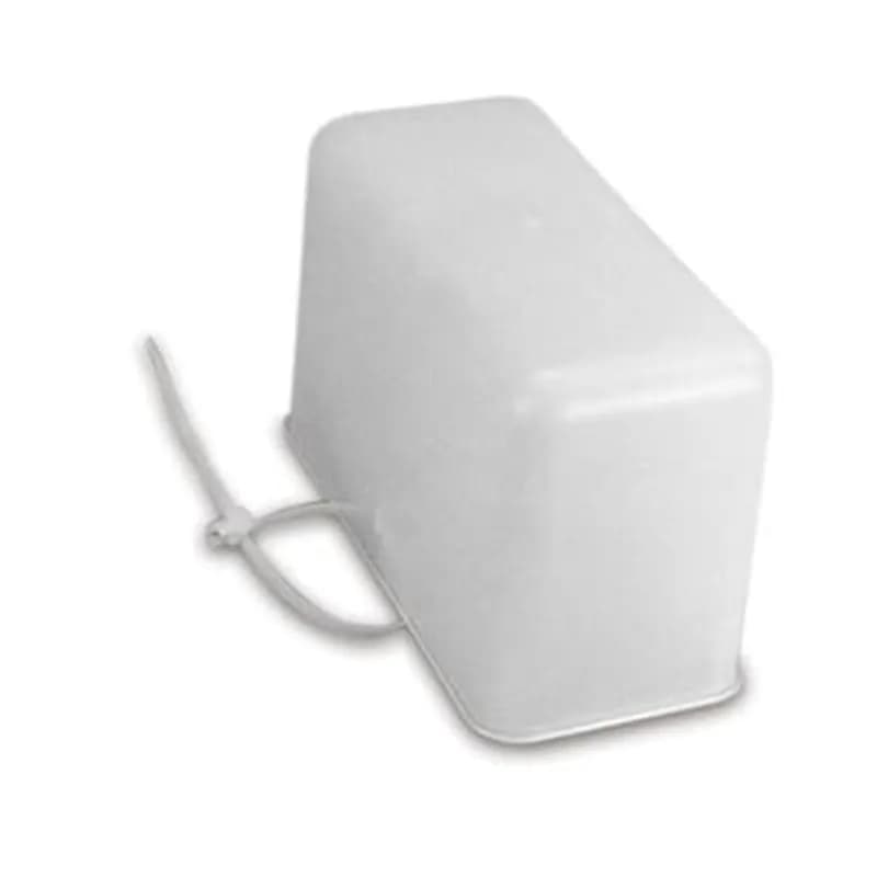 ABB - Installation Products PB 1-1.5 - Pedestal Insulating Cover, Polyethylene Boot Cover. Plastic, 6.25 inch x 2.875 inch x 4.08 inch tall. Slightly off center 1.5 inch Diameter Hole/Entrance with Slit below.